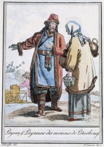 彼得堡的农民和农民 - Grasset St Sauveur 编着的“旅行百科全书”。 1796 作者 雅克·格拉塞德·圣索维尔