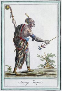 Sauvage iroquois - 在“旅行百科全书”中，Grasset St Sauveur，巴黎 作者 雅克·格拉塞德·圣索维尔
