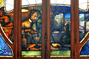 Nancy (department 54), Art Nouveau, Chamber of Commerce and Industry, Stained glass windows by Jacques Gruber (1870-1936)