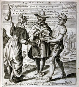 17 世纪谚语集中的雕版插图。1657-1663 年，巴黎。作者：雅克-拉尼埃（1620-1675 年）。法国雕刻家。他创作了许多具有社会批判性的版画和嘲讽画，例如他有时创作的怪诞和梦幻插图