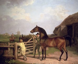 公马“ Bay Ascham”，穿过一扇门，通往母马，1804年