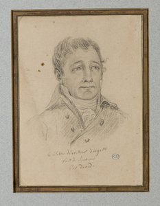 伊尼亚斯-欧仁-玛丽-德戈蒂的肖像，约1815-25（浅棕色纸上的粉笔画） 作者 雅克·路易斯（大卫的工作室）