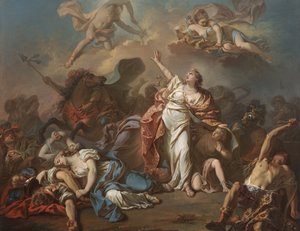 阿波罗（Apollo）和戴安娜（Diana）袭击了Niobe的孩子们 作者 雅克·路易·大卫