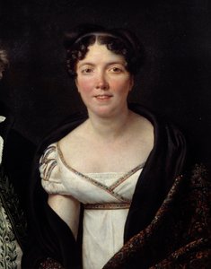 Mongez 夫人 (1775-1855) 的肖像，考古学家 Mongez Detail 的妻子。 雅克·路易斯·大卫 (1748-1825) 的绘画 作者 Jacques Louis David