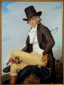 Pierre Seriziat (1757-1847) 英俊兄弟的肖像 画家 Jacques Louis David (1748-1825) 1795 年作画，木版油，暗淡。 1,29x0,95 m - Pierre Seriziat (1757-1847) 的肖像，艺术家的姐夫。 雅克·路易斯·大卫 (Jacques Louis David) 的画作 ( 作者 雅克·路易·大卫