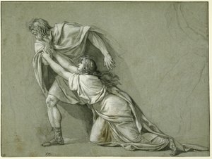 马尔库斯·阿蒂留斯·鲁古鲁斯（Carcus）的离开，1785-86 作者 雅克·路易·大卫