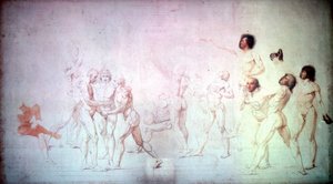 1791年，在网球场上宣誓。 作者 雅克·路易·大卫