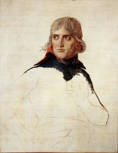 未完成的拿破仑·波拿巴的一般肖像 - 布面油画，约 1798 年 作者 雅克·路易·大卫