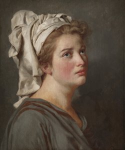 头巾的年轻女子，约1780年 作者 雅克·路易·大卫