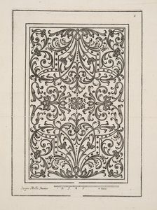 花坛设计，来自 Theatre des Plans et Jardinages，pub. 1652（雕刻）