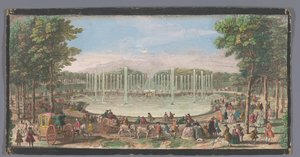 凡尔赛花园海神底座景观
Vue du Bassin de Neptune dans le Jardin de Versailles（标题见实物） 作者 Lodewijk XV（法兰克国王）
