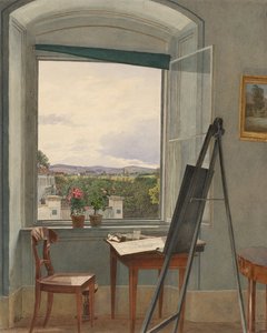 从Alservorstadt的Artists Studio朝Dornbach的视图