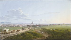 从十字架上的旋转器看维也纳的景色，1817年