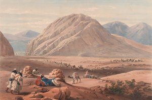 View of the Mountain Baba-Naunee, c.1839 (lithograph, tinted) 作者 詹姆斯（后）阿特金森