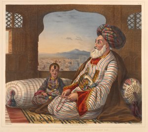 Dost Mahommed King of Caubul and his Youngest Son (lithograph)