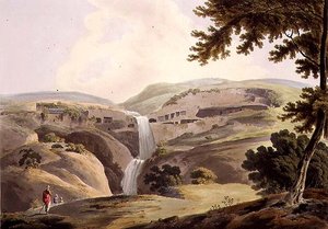 埃洛拉山，第三景，板块三来自《东方风光》第五部分，由托马斯-丹尼尔（1749-1840）雕刻出版。1803年（水印）。 作者 詹姆斯（后）威尔士