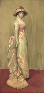粉色与灰色的和谐：Lady Meux 作者 James Abbott McNeill (attr.to) 惠斯勒