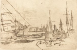 来自比林斯盖特的素描，1878年。 作者 詹姆斯·阿博特·麦克尼尔·惠斯勒