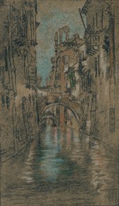 威尼斯运河，1880年 作者 詹姆斯·阿博特·麦克尼尔·惠斯勒