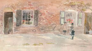 一项研究，摘自J McNeill Whistler的水彩素描，c1880s 1903-1904年。 作者 詹姆斯·阿博特·麦克尼尔·惠斯勒