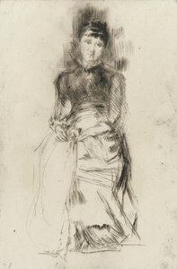 Agnes，c.1873-75（纸上干燥） 作者 詹姆斯·阿博特·麦克尼尔·惠斯勒