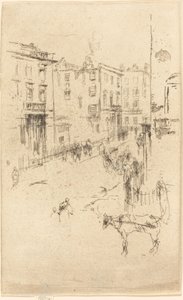 奥尔德尼大街，约1880-881年。 作者 詹姆斯·阿博特·麦克尼尔·惠斯勒