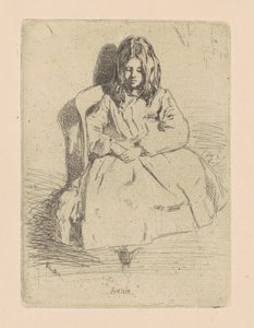 安妮，坐着，18581859。 作者 詹姆斯·阿博特·麦克尼尔·惠斯勒