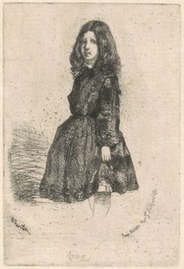 安妮，约1857年。 作者 詹姆斯·阿博特·麦克尼尔·惠斯勒