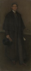 安排在肉色和棕色：阿瑟-杰罗姆-埃迪的肖像，1894年。 作者 詹姆斯·阿博特·麦克尼尔·惠斯勒