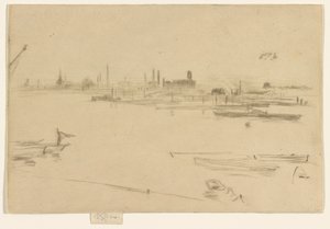 巴特西的早晨，1875年。 作者 詹姆斯·阿博特·麦克尼尔·惠斯勒