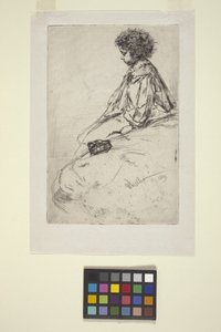 比比-拉鲁埃特（蚀刻版画） 作者 詹姆斯·阿博特·麦克尼尔·惠斯勒