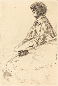 Bibi Lalouette, 1859年。 作者 詹姆斯·阿博特·麦克尼尔·惠斯勒