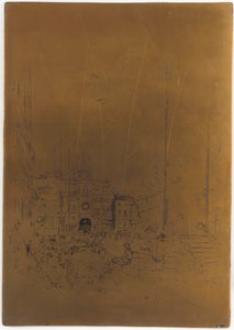被取消的《Piazzetta》印刷版，1879-1880。 作者 詹姆斯·阿博特·麦克尼尔·惠斯勒