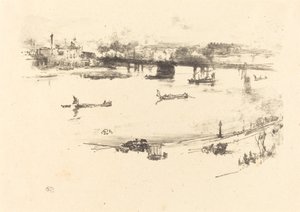 查林克罗斯铁路桥，1896年。 作者 詹姆斯·阿博特·麦克尼尔·惠斯勒