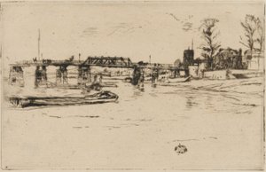 切尔西，1879年。 作者 詹姆斯·阿博特·麦克尼尔·惠斯勒
