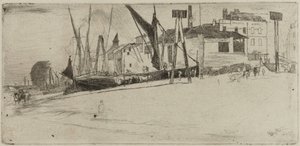切尔西码头，1863年。 作者 詹姆斯·阿博特·麦克尼尔·惠斯勒