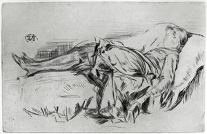 沙发上的孩子，19世纪，1904年。 作者 詹姆斯·阿博特·麦克尼尔·惠斯勒