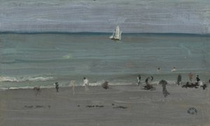 海岸场面，泳客，1884-85 作者 詹姆斯·阿博特·麦克尼尔·惠斯勒