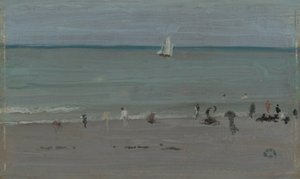 海岸景象，沐浴者，188485。 作者 詹姆斯·阿博特·麦克尼尔·惠斯勒