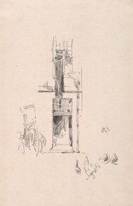 公鸡和母鸡，科伯特酒店，1891年。 作者 詹姆斯·阿博特·麦克尼尔·惠斯勒