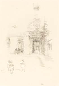 院子，切尔西医院，1888年。 作者 詹姆斯·阿博特·麦克尼尔·惠斯勒