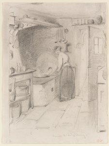 鲁塞尔堡的美食，1858年。 作者 詹姆斯·阿博特·麦克尼尔·惠斯勒