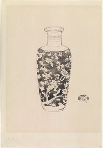 圆柱形粗颈花瓶，1876年。 作者 詹姆斯·阿博特·麦克尼尔·惠斯勒