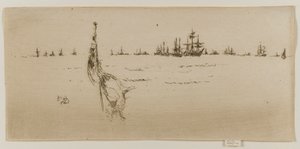 浸泡旗帜，1887年。 作者 詹姆斯·阿博特·麦克尼尔·惠斯勒