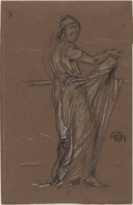 悬垂的女性形象，1870-1873。 作者 詹姆斯·阿博特·麦克尼尔·惠斯勒