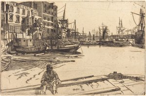 老鹰码头，1859年。 作者 詹姆斯·阿博特·麦克尼尔·惠斯勒