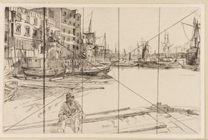 Eagle Wharf Tyzac Whiteley and Co., 1859年。 作者 詹姆斯·阿博特·麦克尼尔·惠斯勒