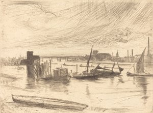 清晨，巴特西，1861年。 作者 詹姆斯·阿博特·麦克尼尔·惠斯勒