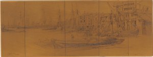 蚀刻板：泰晤士仓库，1859年。 作者 詹姆斯·阿博特·麦克尼尔·惠斯勒