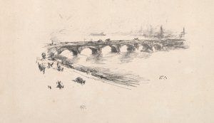 晚上，小滑铁卢桥，1896年。 作者 詹姆斯·阿博特·麦克尼尔·惠斯勒